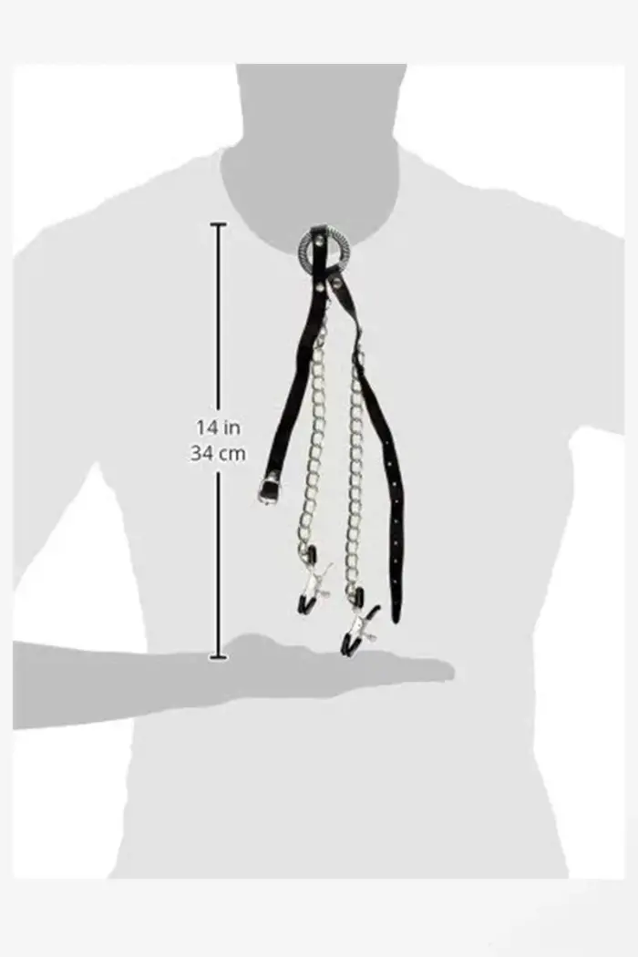 Σφιγκτήρας Θηλών O-Ring Gag Nipple Clamps fetish - Image 3