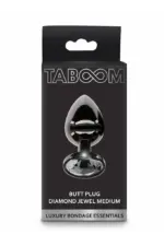 Πρωκτική Σφήνα Butt Plug With Diamond Jewel Taboom μαύρη