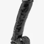 Ρεαλιστικό ομοίωμα πέους με πρησμένες φλέβες και όρχεις μαυρος