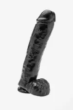 Ρεαλιστικό ομοίωμα πέους με πρησμένες φλέβες και όρχεις μαυρος